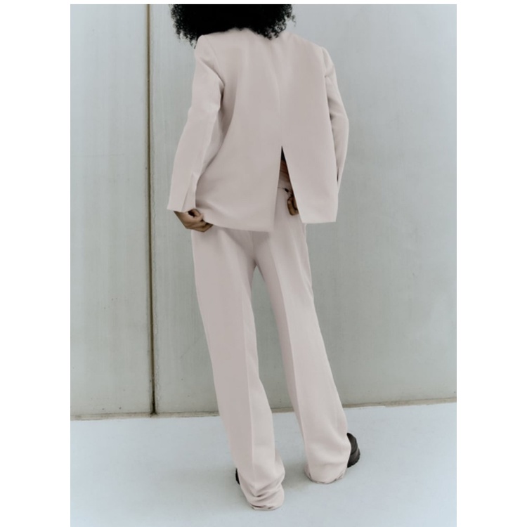 Bộ Áo Khoác Blazer Dáng Dài Xẻ Tà + Quần Tây Ống Đứng Thời Trang Zara 2022 Thanh Lịch2010808 4661513