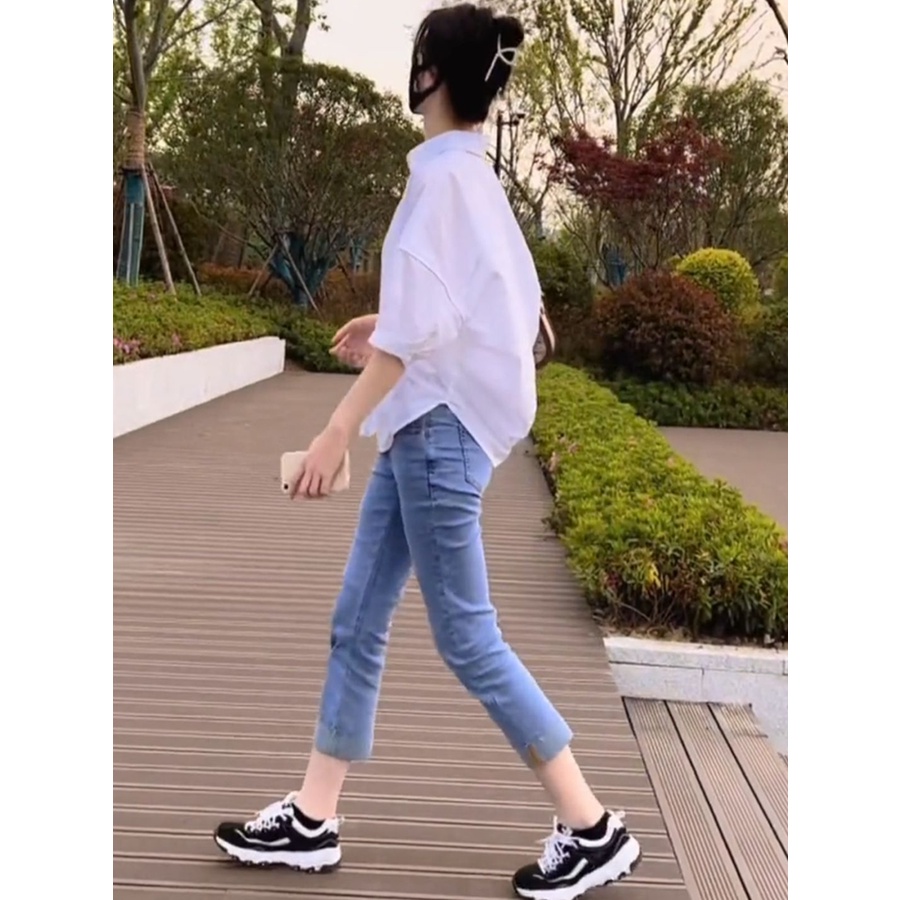 Áo Kiểu Tay Ngắn Dáng Rộng Xếp Ly Thời Trang Mùa Hè Trẻ Trung Cho Nữ