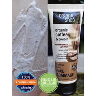 Gel tẩy da chết cà phê organic
