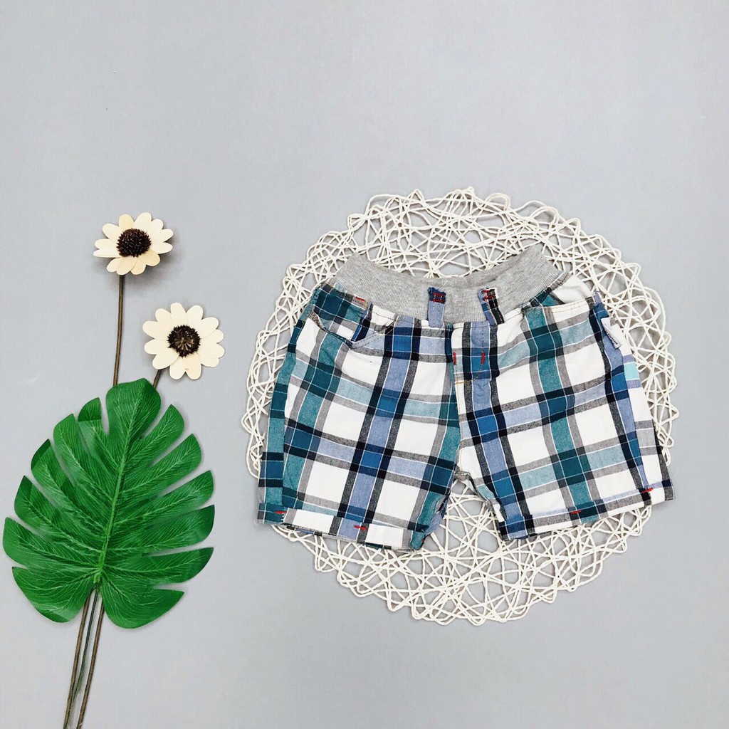 [Hàng Hót] Quần Short Bé Trai, Size 2-8, Hàng Made In Vn, Chất Kaki Xuất Dư Đẹp, Màu Kẻ Rất Khỏe Khoắn