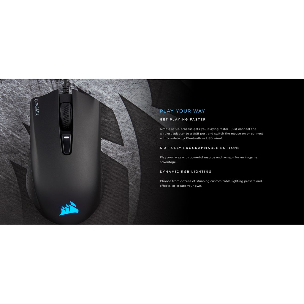 [ GIÁ SỐC ] - [ HOT ] - [ RẺ VÔ ĐỊCH ] Chuột Corsair Harpoon RGB Wireless - Chính Hãng Việt Nam - Mới 100%