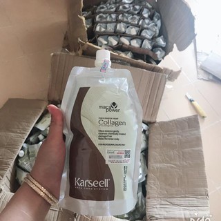 [ rẻ bất ngờ ] combo Ủ TÓC COLLAGEN KARSEELL MACA POWER SIÊU MỀM MƯỢT TÓC Ý 500ML . ,