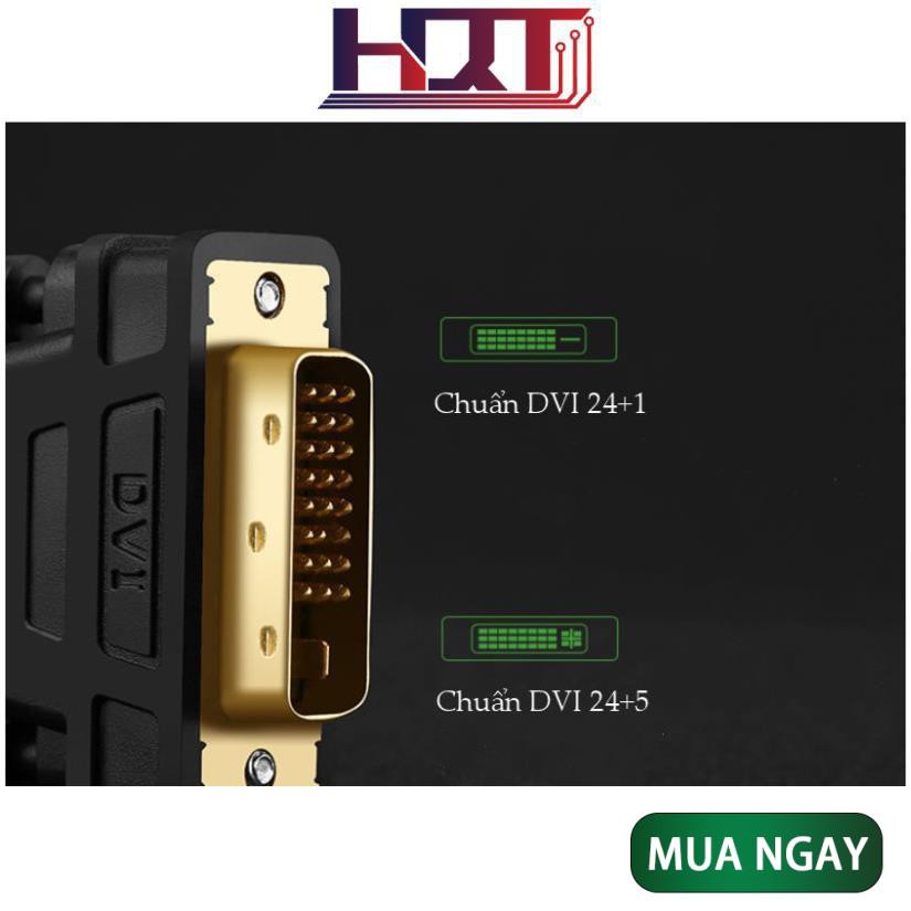 Cáp chuyển đổi tín hiệu từ cổng DVI 24+1 sang HDMI và ngược lại dài từ 1-5m UGREEN HD133