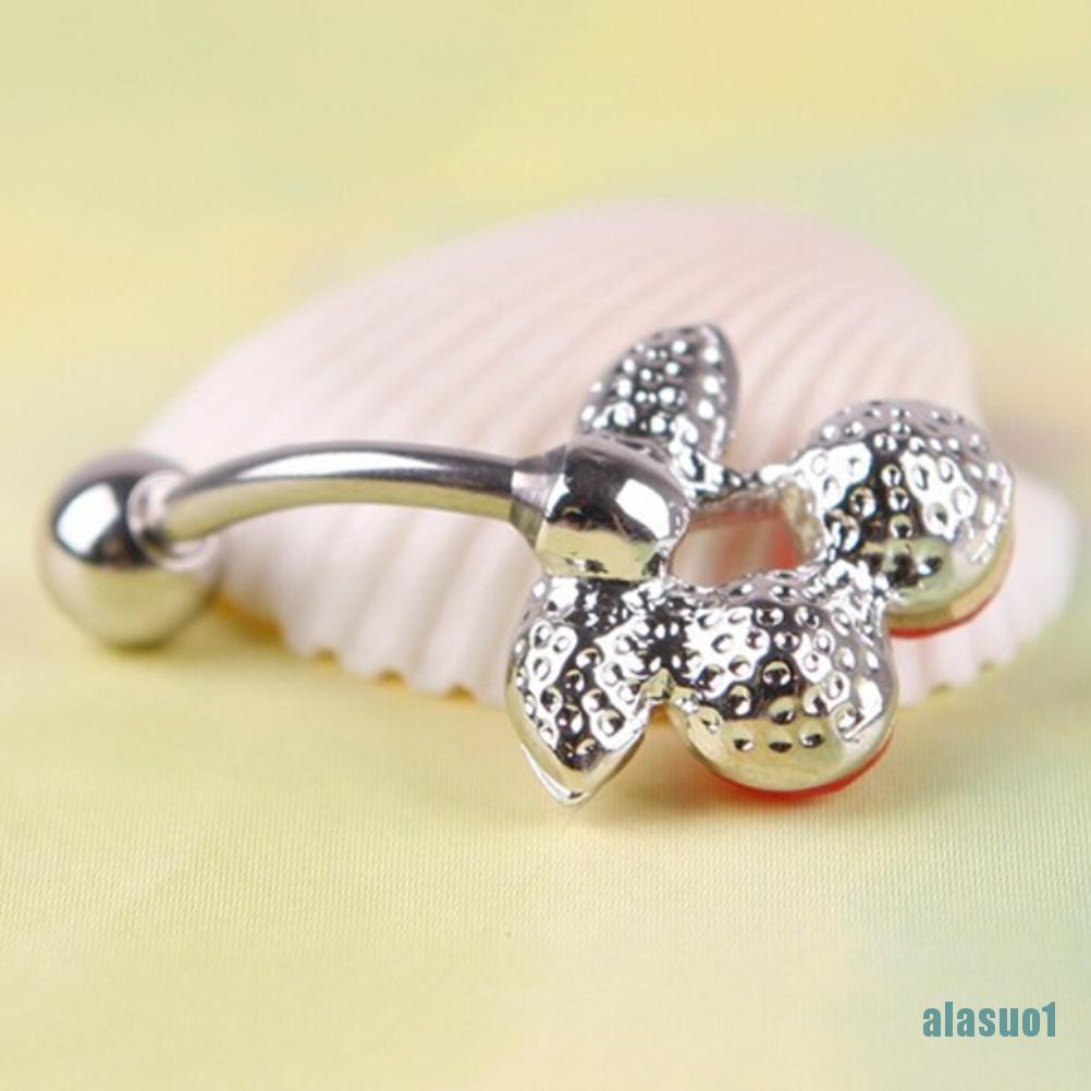 1 Khuyên Rốn Hình Quả Cherry Dễ Thương