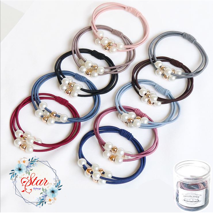 [ Full Hộp ] Set 20 Dây Buộc Tóc Hàn Quốc Mix Các Màu C27