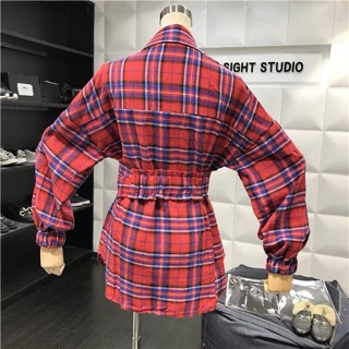 Đầm sơ mi bo eo korea