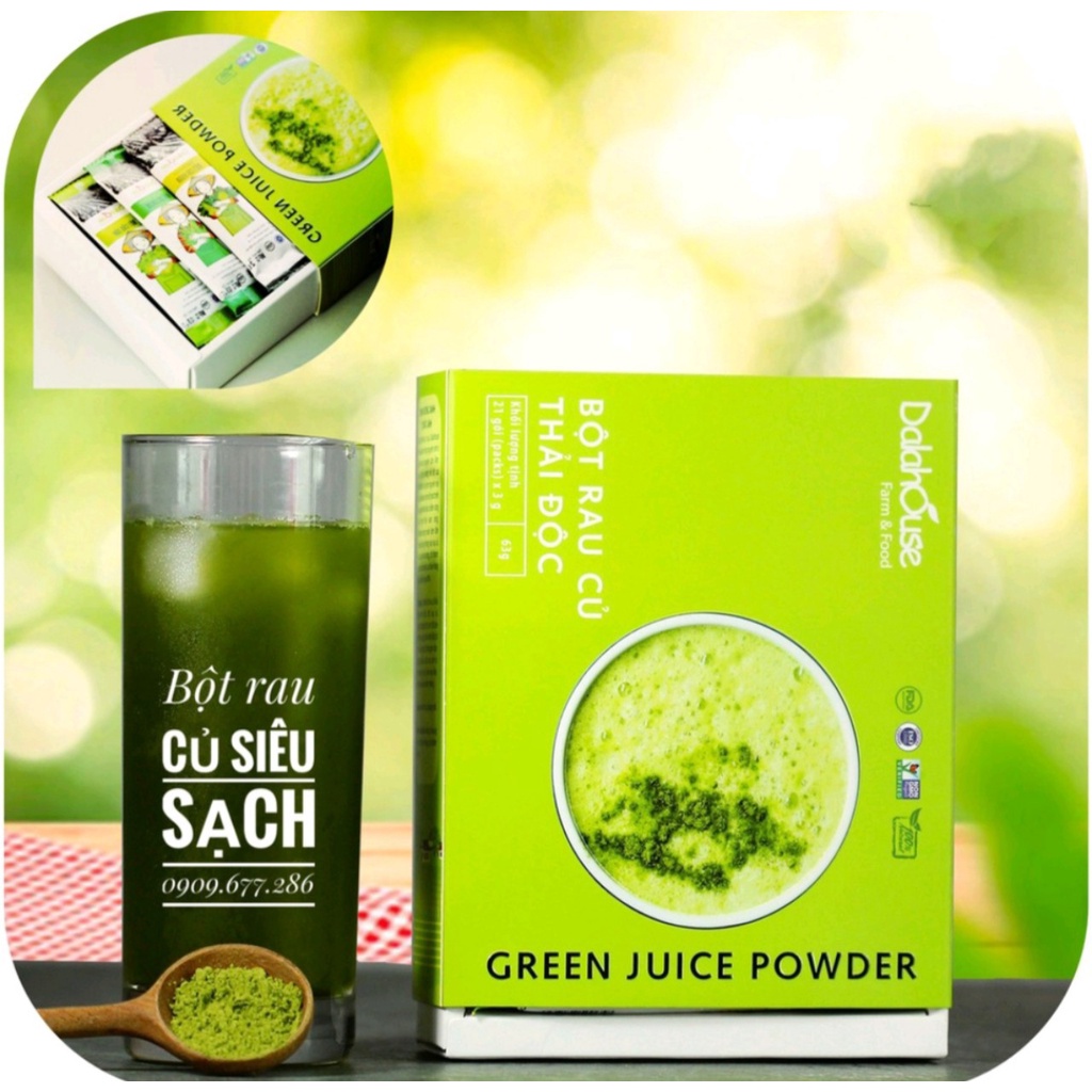 Combo Bột Rau Củ Detox Thải Độc Dalahouse - 21 gói 07 vị rau củ Organic 100%