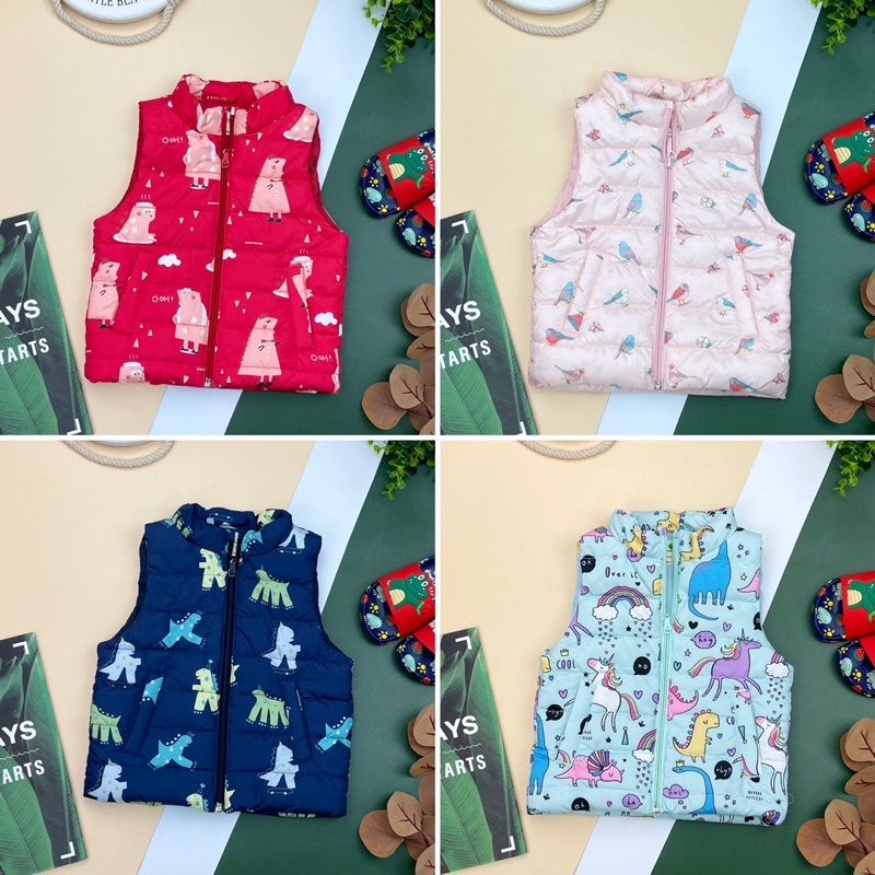 PVN535, Áo Phao gile bé trai, bé gái thương hiệu Litibaby có size từ 1-7 tương đương 10-24kg