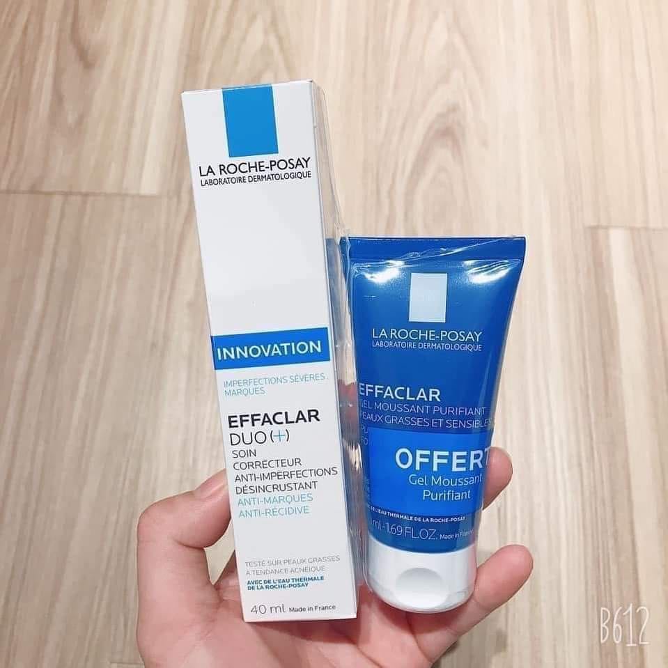 Kem giảm mụn thâm đỏ La Roche Posay Effaclar A.I và La Roche Posay Effaclar Duo+