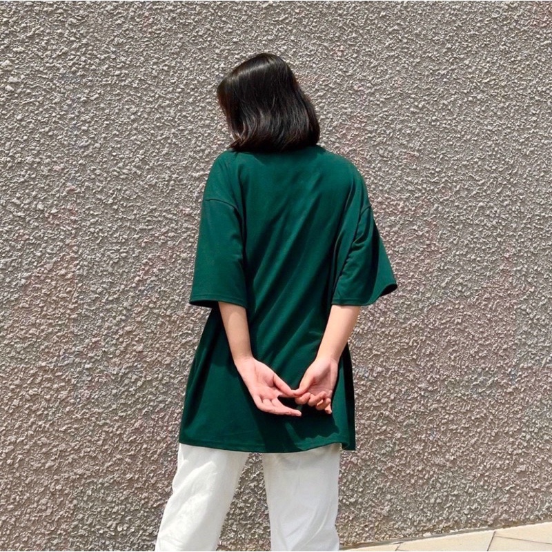 Áo thun 3158 hàng cotton khô trơn XANH LÁ hot hit