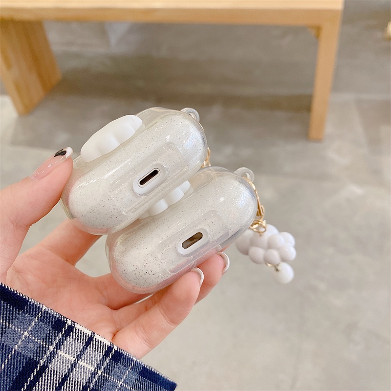 Vỏ Bảo Vệ Hộp Sạc Tai Nghe AirPods Pro 1 2 3 Bằng TPU Hình Đám Mây Dễ Thương