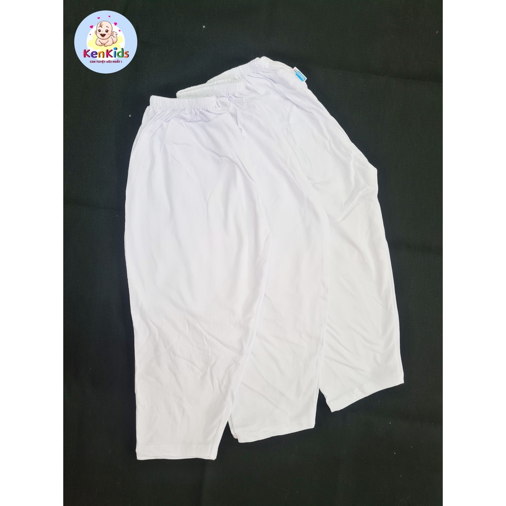 Quần dài trắng cotton size Đại cho bé (s11-s15) - 1 cái