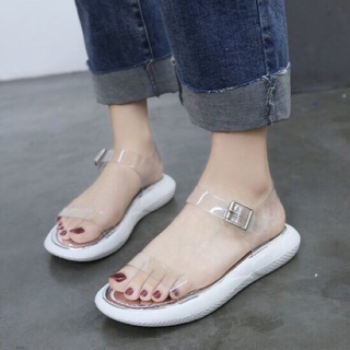 Sandal quai trong đế thô