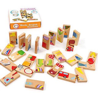 Bộ đồ chơi domino gỗ thông minh 28 chi tiết