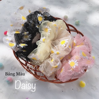 COD Scrunchies Hoa Cúc hàng in đẹp !