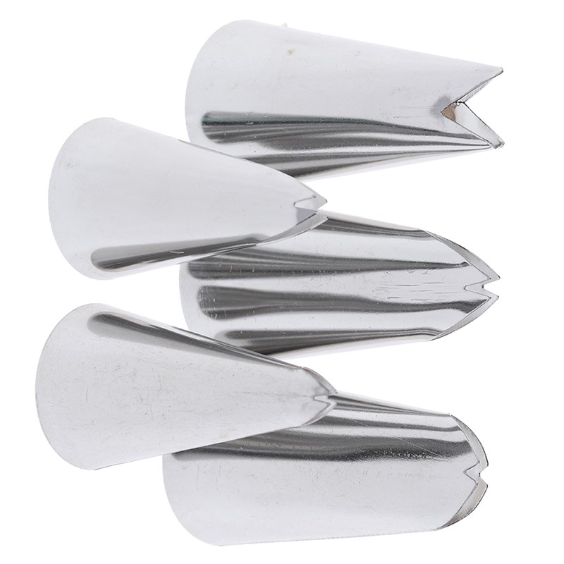 Hl Set 5 Đầu Bắt Kem Trang Trí Bằng Thép Không Gỉ