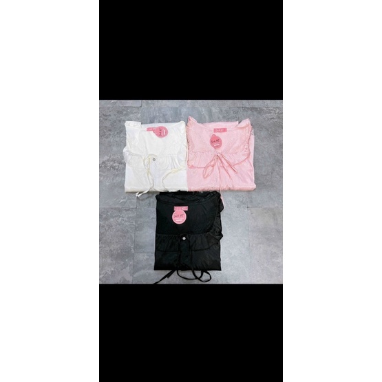 Đồ Ngủ, Pijama Tiểu Thư Tay Dài Phối Ren Lụa Xước Xinh Xắn - Đồ Bộ Nữ Freesize