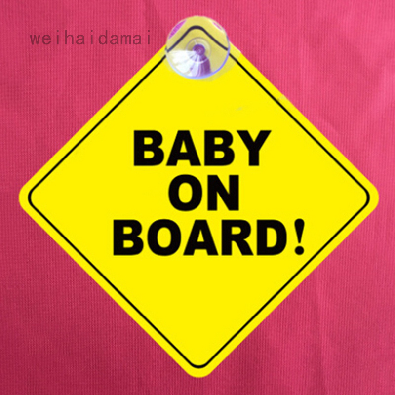 Nhãn Dán Trang Trí Xe Ô Tô In Chữ Baby On Board