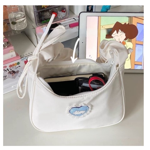 Túi đeo vai dây rút họa tiết thỏ dễ thương thời trang sành điệu cho nữ