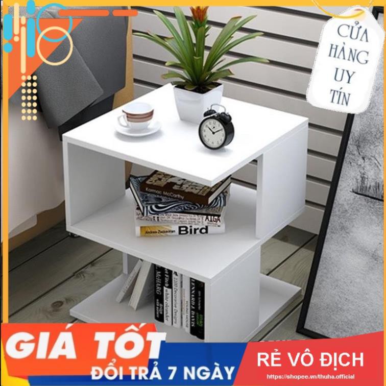 Kệ đầu giường mini để sách và đồ trang trí bằng gỗ bóng đẹp