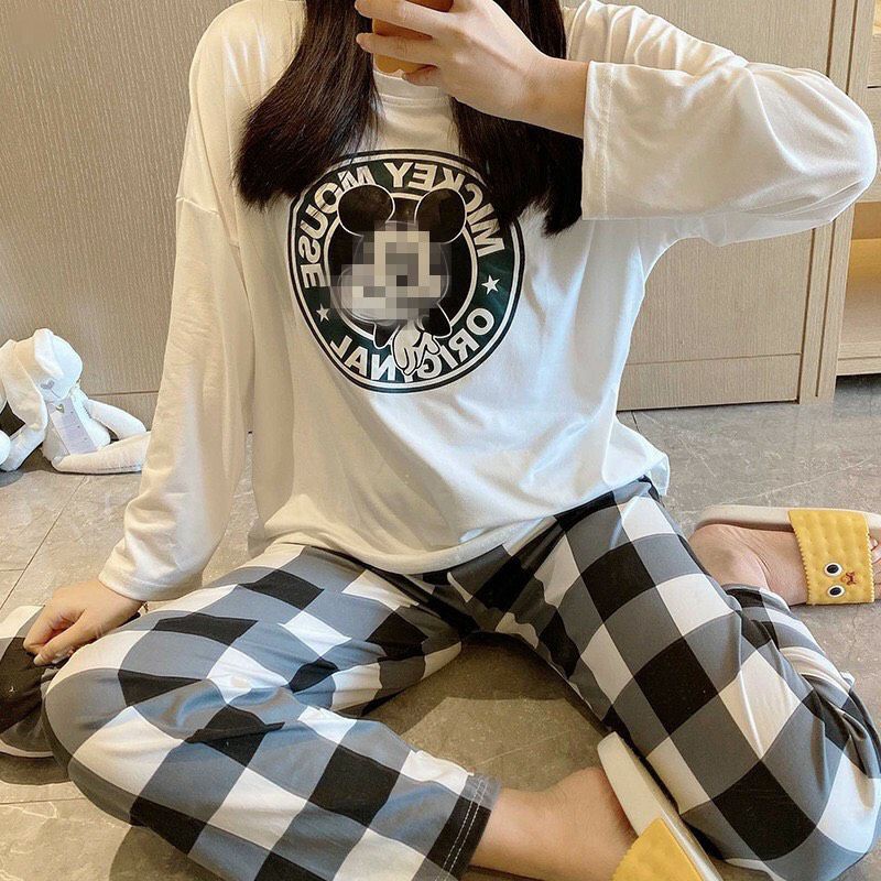 Bộ đồ ngủ thu đông bộ pijama nữ dễ thương quyến rũ mẫu mới chất đẹp phong cách Hàn Quốc Style 2020