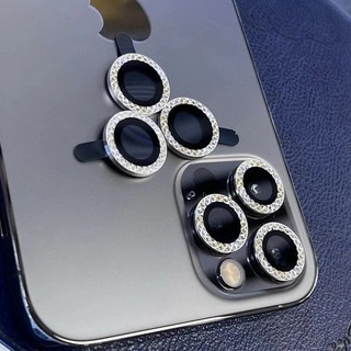 For iPhone 14 13 Pro Max Bộ 3 dán mắt camera kim cương for IPhone 12 Pro Max, 12 Pro, 12, 12 Mini 11 ,11 ,11 pro max cực nổi bật