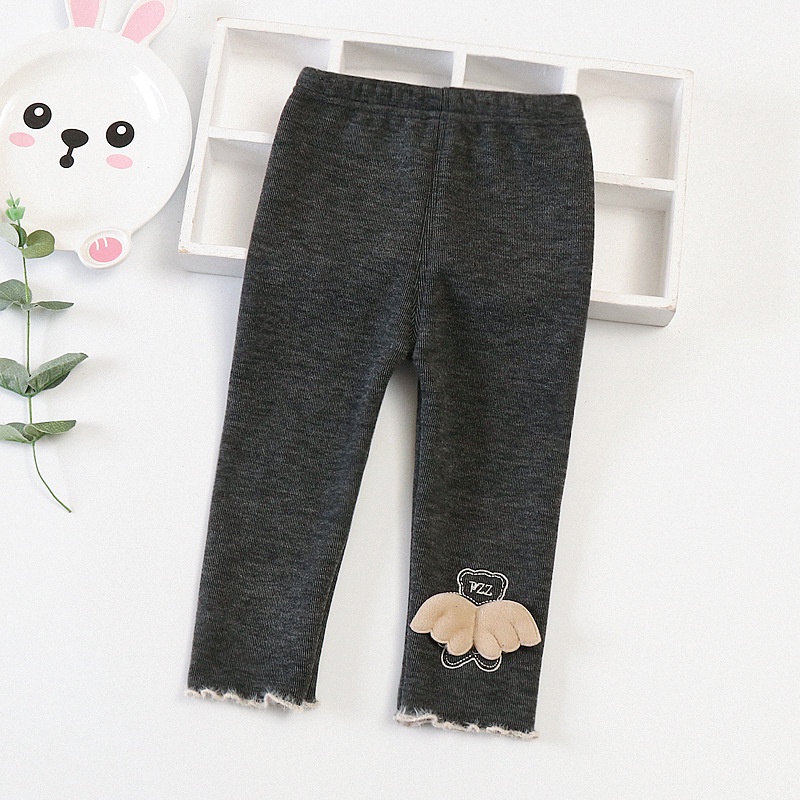 Quần legging lót lông bé gái đính cánh tiên siêu xinh size 7-15kg QD09