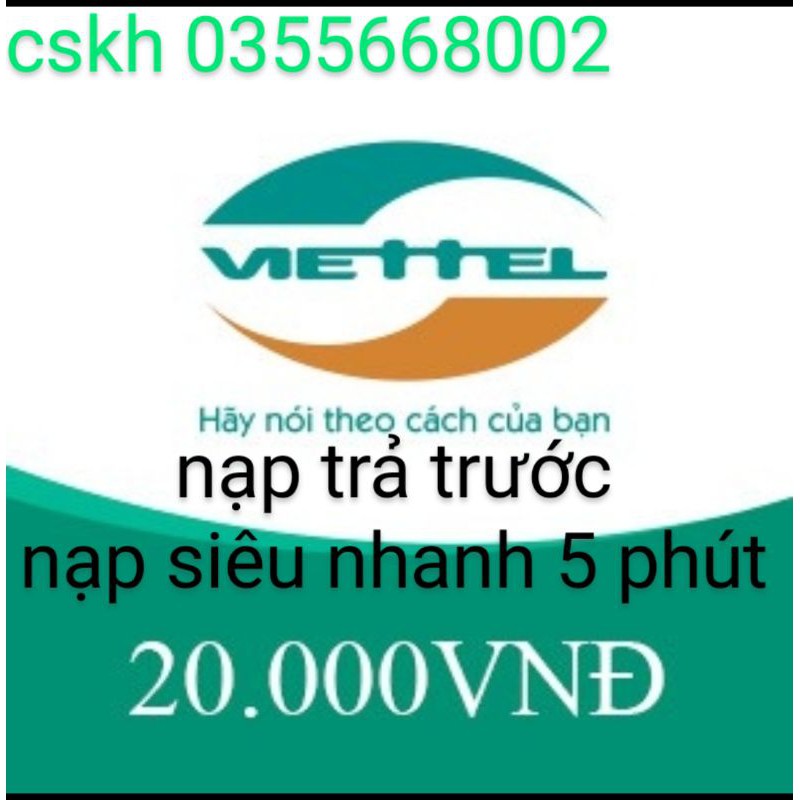 thẻ Viettel 20k