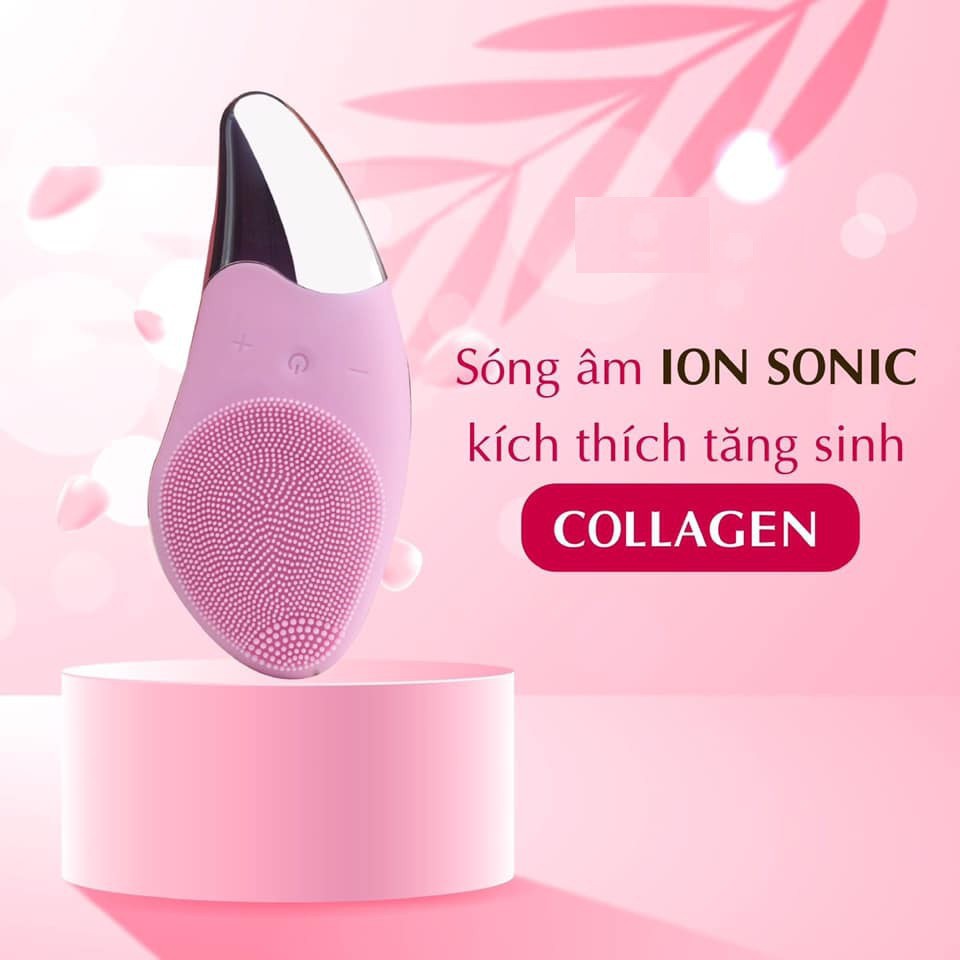 Máy rửa mặt sóng siêu âm xóa nhăn đa chức năng chính hãng SONIC FACIAL + Quà tặng