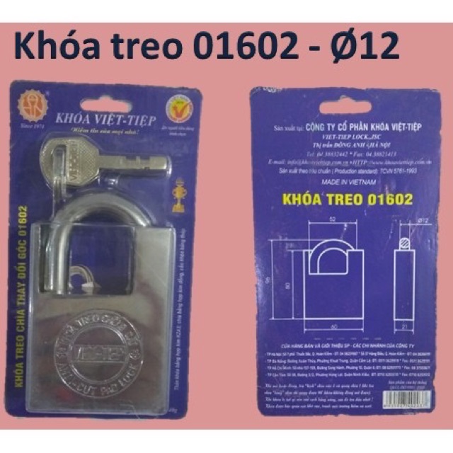 Khoá chống cắt việt tiệp 01402,01502,01602