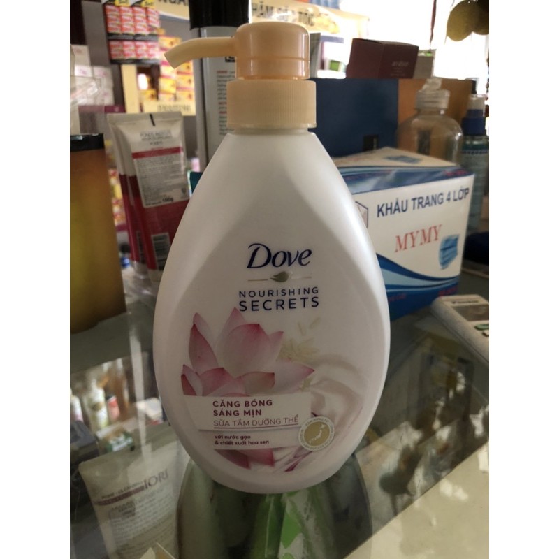 Sữa Tắm Dove 530ml Căng Bóng Sáng Mịn Hương hoa sen