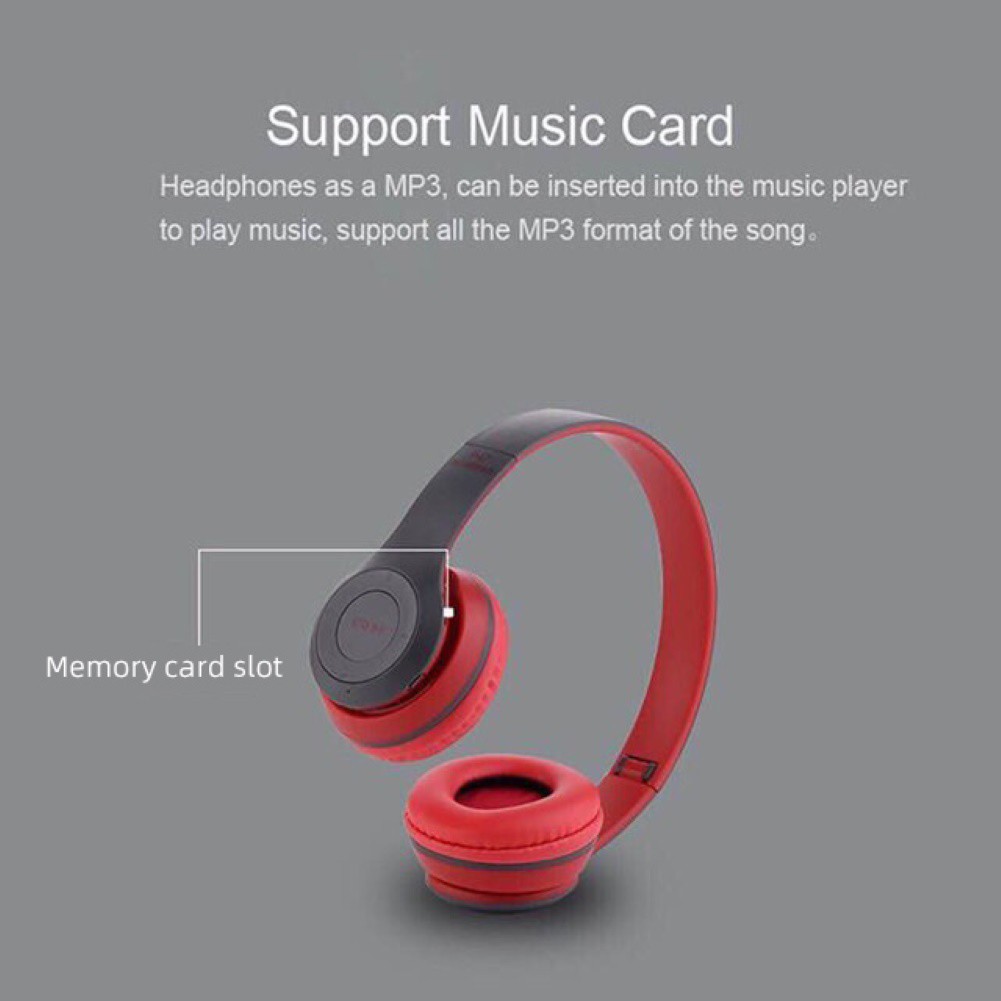 P47 Wireless Bluetooth 4.2 Over-Ear Headphone Stereo Handsfree Call Headset