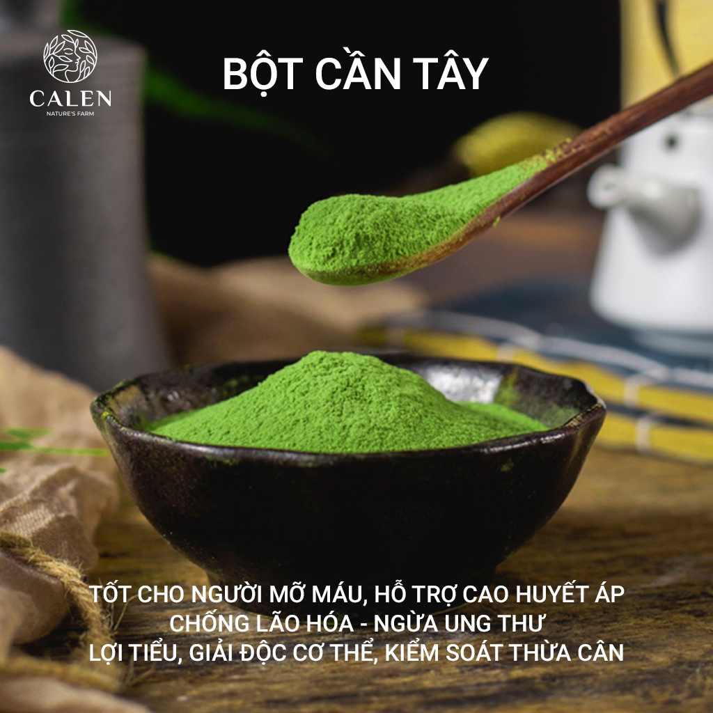 Bột cần tây hữu cơ, mặt nạ cần tây dưỡng da Calen Herb Powder