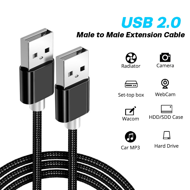 Dây cáp mở rộng FONKEN đầu cắm USB 2.0 truyền dữ liệu nhanh chóng dài 1M cho máy tính/ laptop