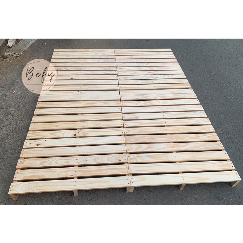 Giường Pallet Mặt Khít Gỗ Thông Mới 100% / Giường Pallet Gỗ Thông Gấp Gọn - BEFY