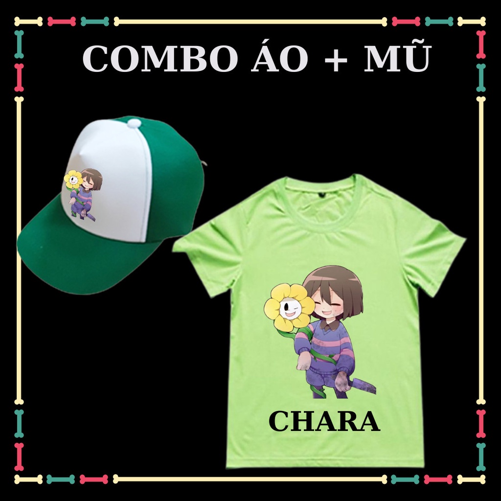 COMBO ÁO + MŨ/NÓN IN HÌNH CHARA -BIỆT ĐỘI GANGSTER CHO BÉ GÁI