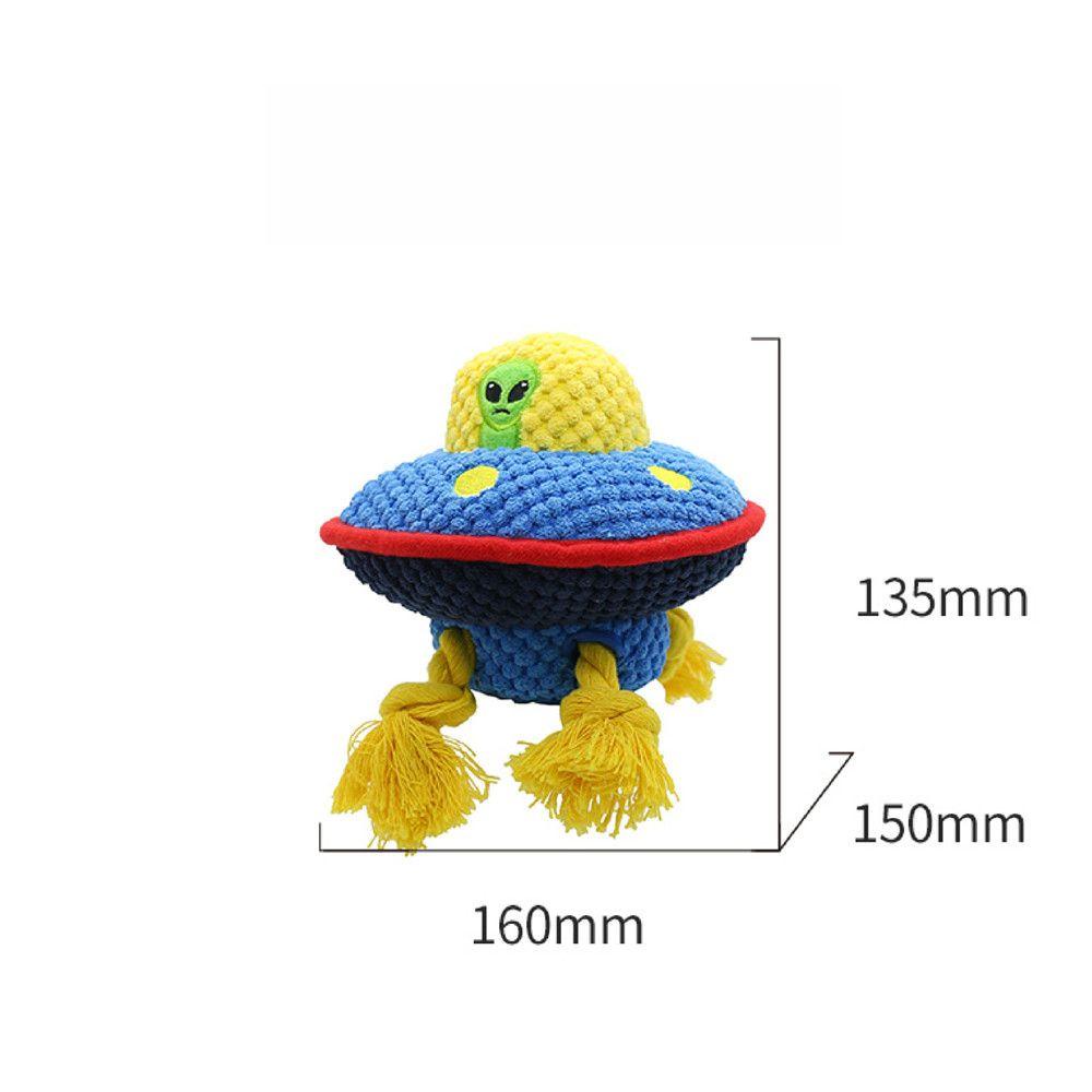Gogoup Đồ Chơi Nhồi Bông Hình UFO Cỡ Nhỏ Vừa Lớn Làm Sạch Răng Có Âm Thanh Cho Cún Cưng