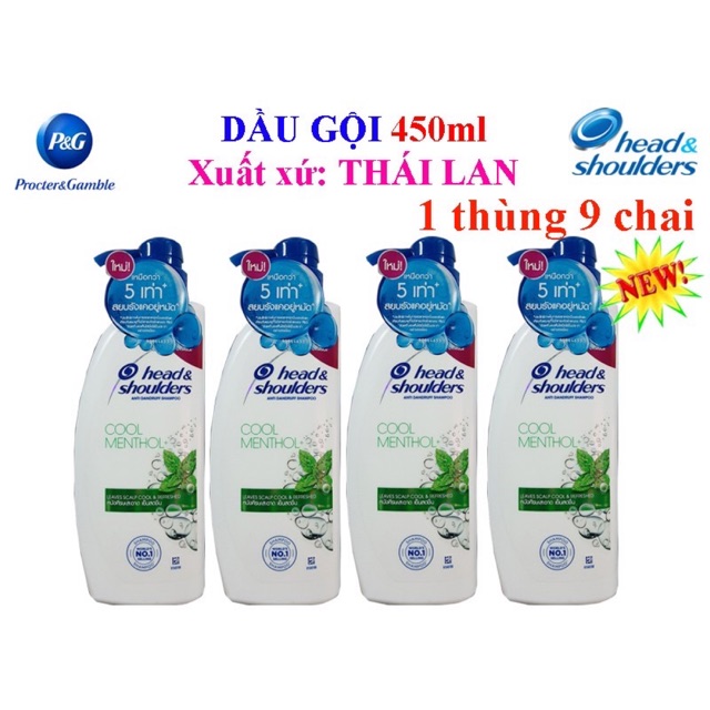 Dầu gội head bạc hà 370ml thái lan