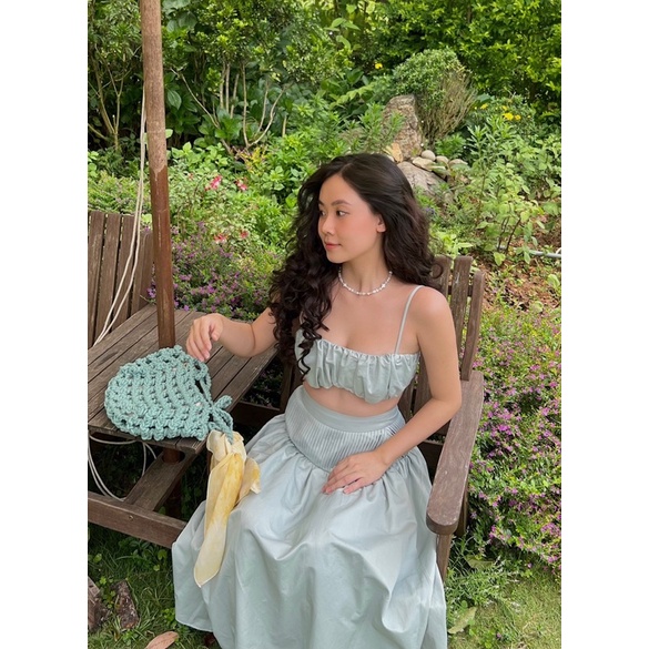 Set áo croptop 2 dây và chân váy maxi | KIRA SET - CLÉLIE