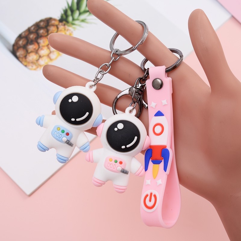 Móc khóa hình robot / phi hành gia / hành tinh / vũ trụ dễ thương phong cách thời trang Hàn Quốc