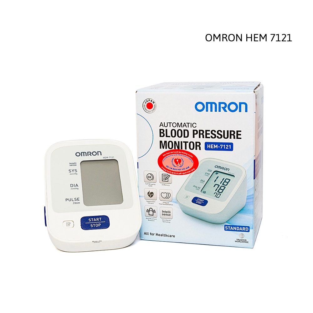 Máy đo huyết áp bắp tay tự động Omron cao cấp HEM-7121 chính hãng - Thiết bị y tế gia đình Medifa