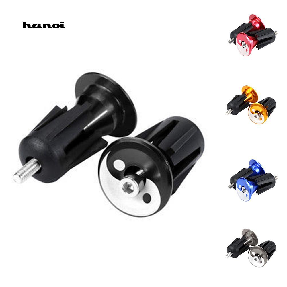 Bộ 2 nắp nút chặn gắn tay lái xe đạp bằng hợp kim nhôm chất lượng cao kèm phụ kiện