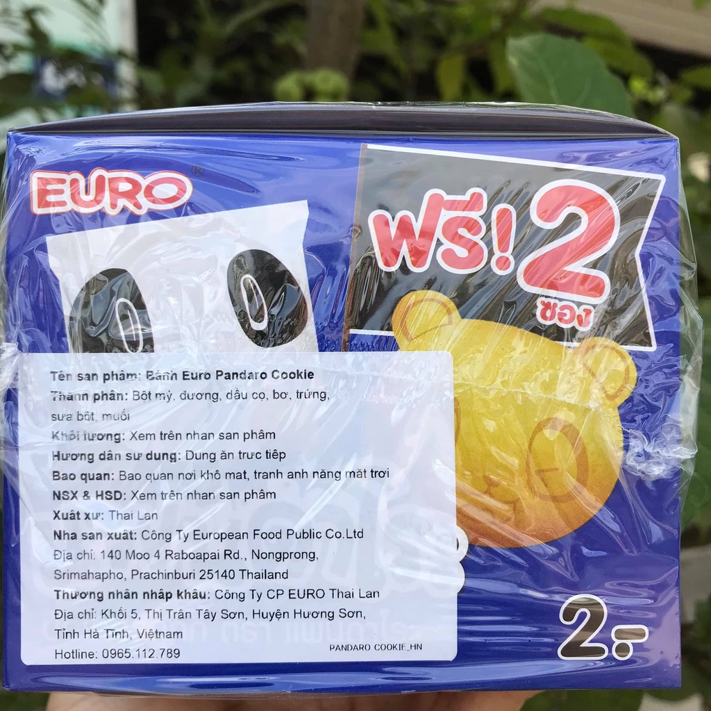 Bánh gấu Euro Pandaro Cookie hộp 168g