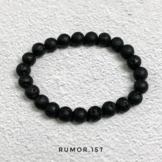 Vòng tay basic trơn đá núi lửa