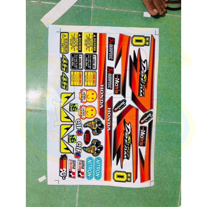 ( Quí khách vui lòng mang ra tiệm cho thợ dán ) Tem DREAM HỒNG CAM