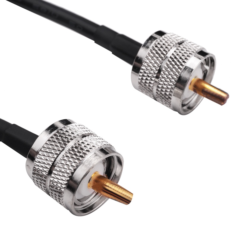 Dây Cáp Đồng Trục UHF RG58 PL259 50 Ohms CB Ăng Ten UHF Đực Đến UHF Đực Thấp UHF