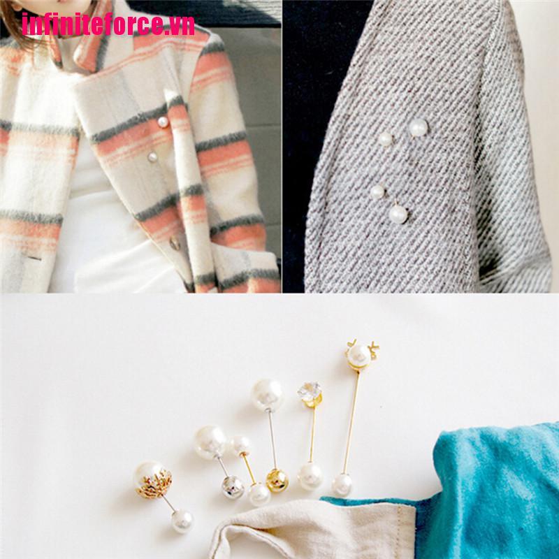 Ghim cài áo trang trí đính ngọc trai giả sang trọng