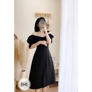 ĐẦM CÔNG SỞ BIGSIZE MÀU ĐEN MẶC 2 KIỂU