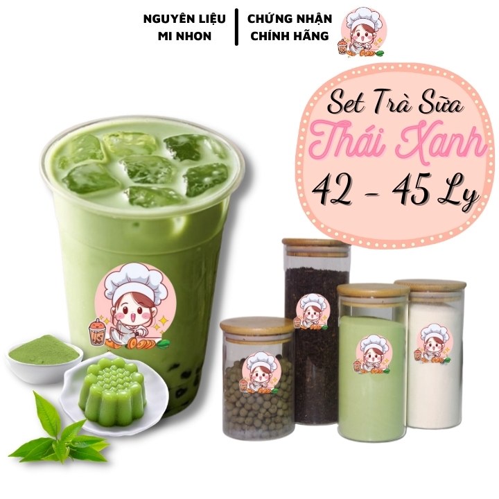 [Mã GROXUAN1 giảm 8% đơn 150K] Trà Sữa Tự Pha Set Nguyên Liệu Trà Sữa Thái Xanh (40 - 45ly) - NGUYÊN LIỆU BẾP MI NHON | BigBuy360 - bigbuy360.vn