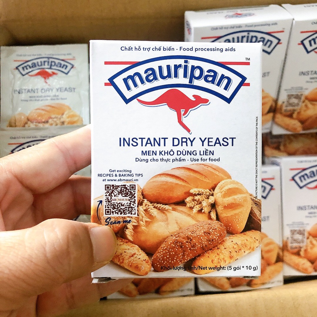 Men Nở, Men Khô Instant Mauripan 10g gói, 5 gói hộp